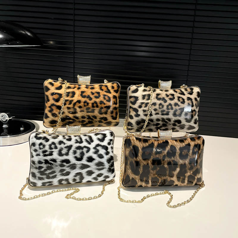 Sac à Main Carré Léopard