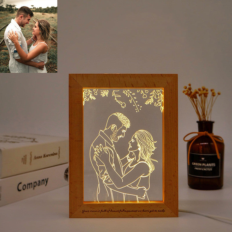 Acrylic Lamp, Photo Frame Night Light