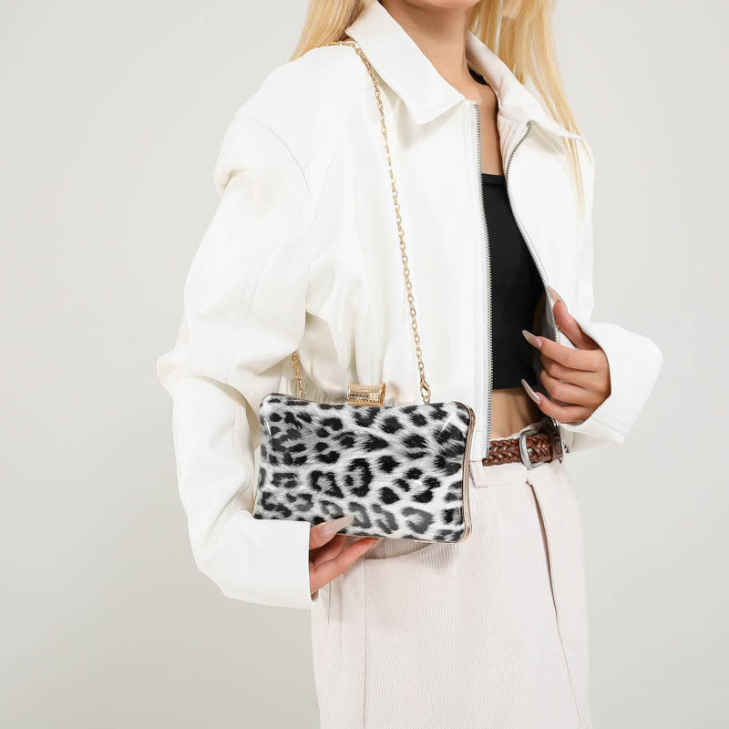 Sac à Main Carré Léopard