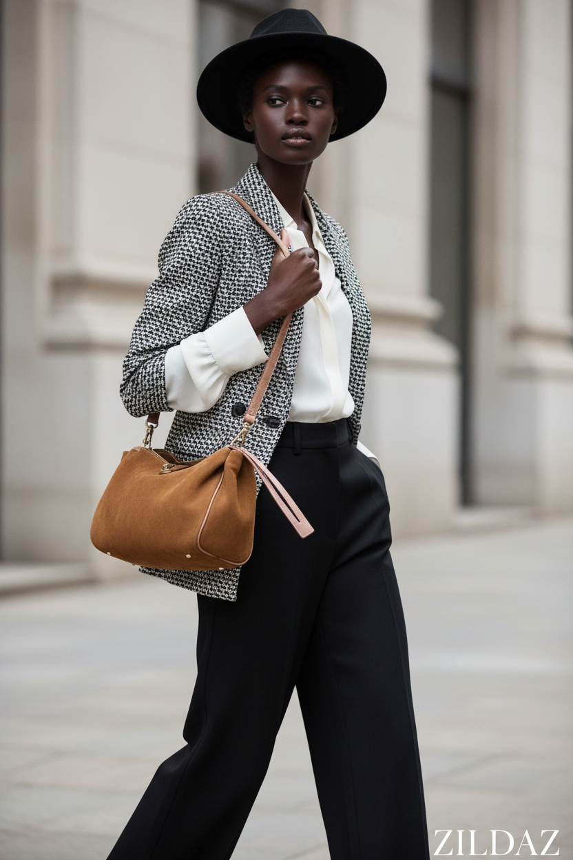 Campagne ZILDAZ - Sac daim camel lifestyle