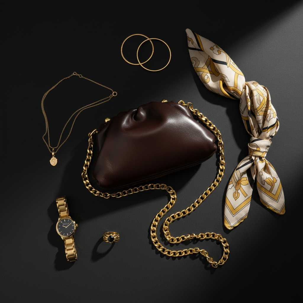 Composition flat lay luxe