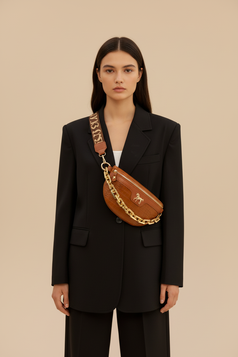 Sac porté en bandoulière - look sophistiqué