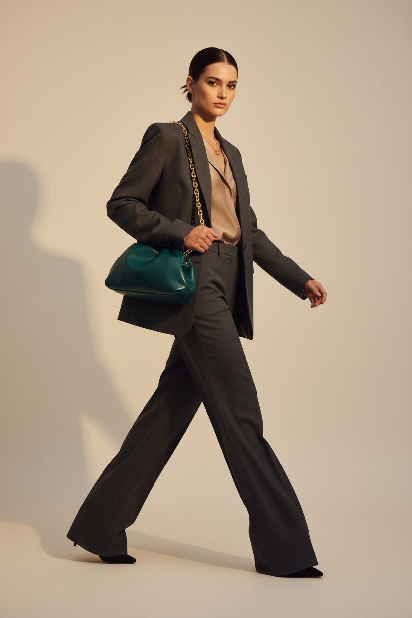 Sac porté à l'épaule - pose dynamique